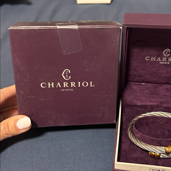 Charriol Elegant Silver and Gold Cable Bracelet - Picture 2 of 9